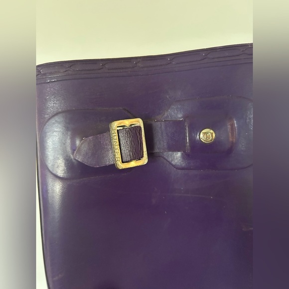 Hunter Purple Rain Boots Knee High Waterproof Womens Size 5 Wellies Bluckle - Picture 6 of 10